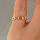 GOLD U LINK ring