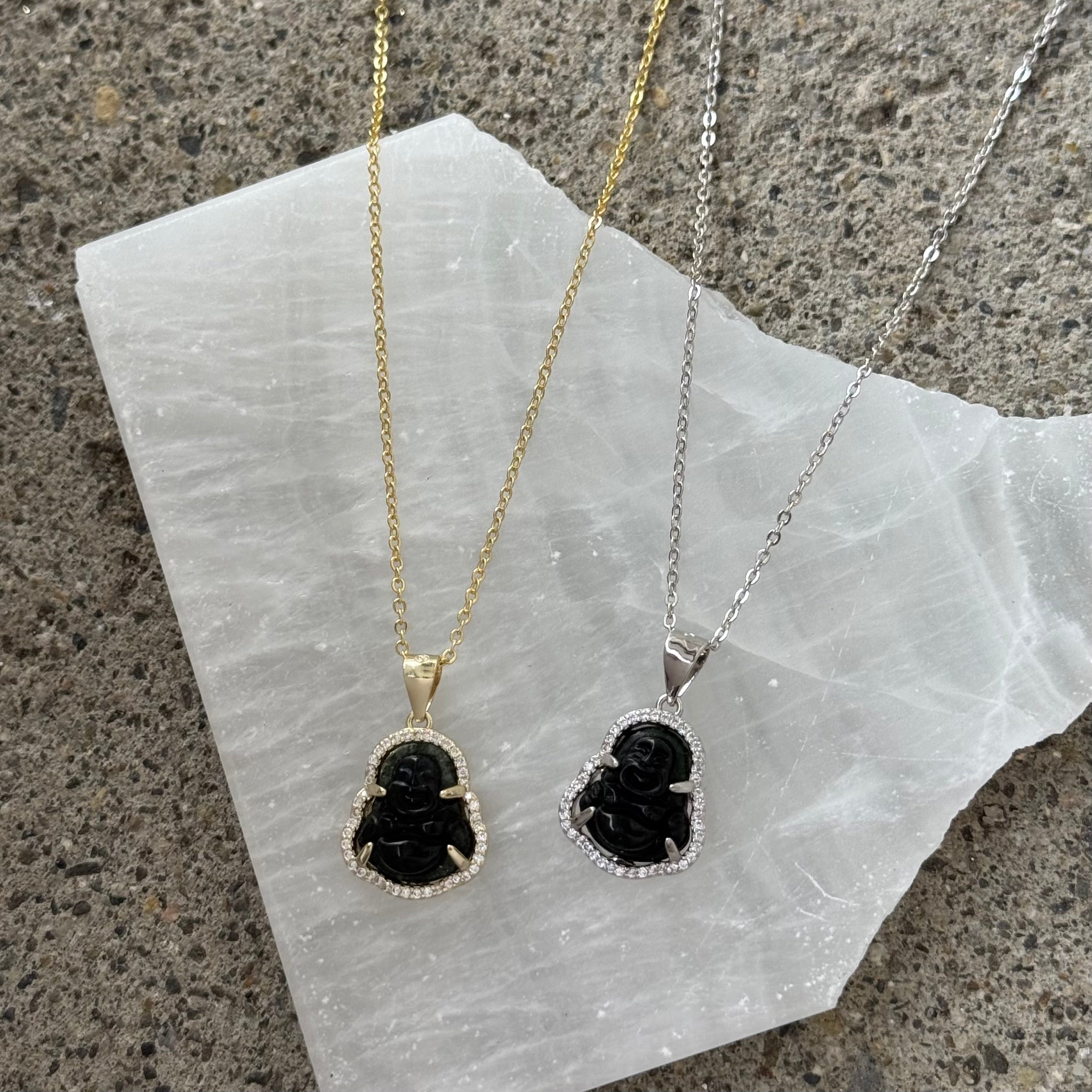 BLACK BUDDHA SUPER MINI  necklace