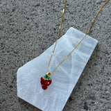 GOLD STRAWBERRY necklace