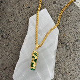 DRAGON AMULET GREEN JADE necklace