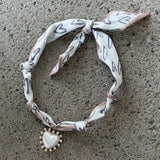CRYSTAL HEART SCARF necklace