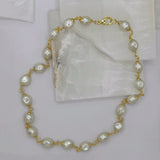 10MM GOLDEN FRESHWATER PEARL necklace