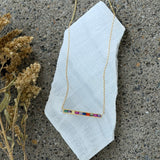 GOLD MULTICOLOR BAR necklace