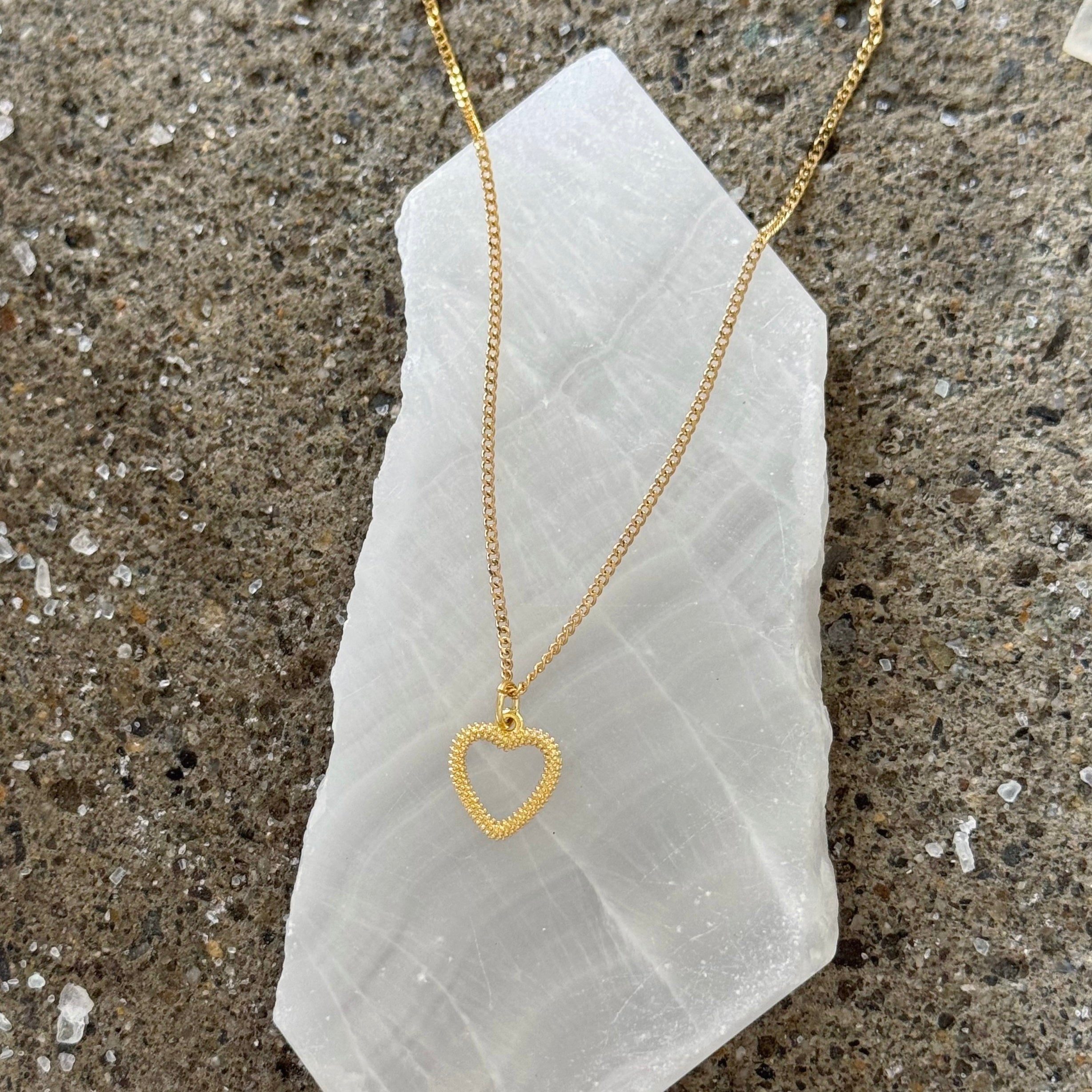 GOLDEN HEART RIDGES SUPER MINI necklace