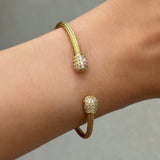 GOLD BRAIDED CRYSTAL bangle