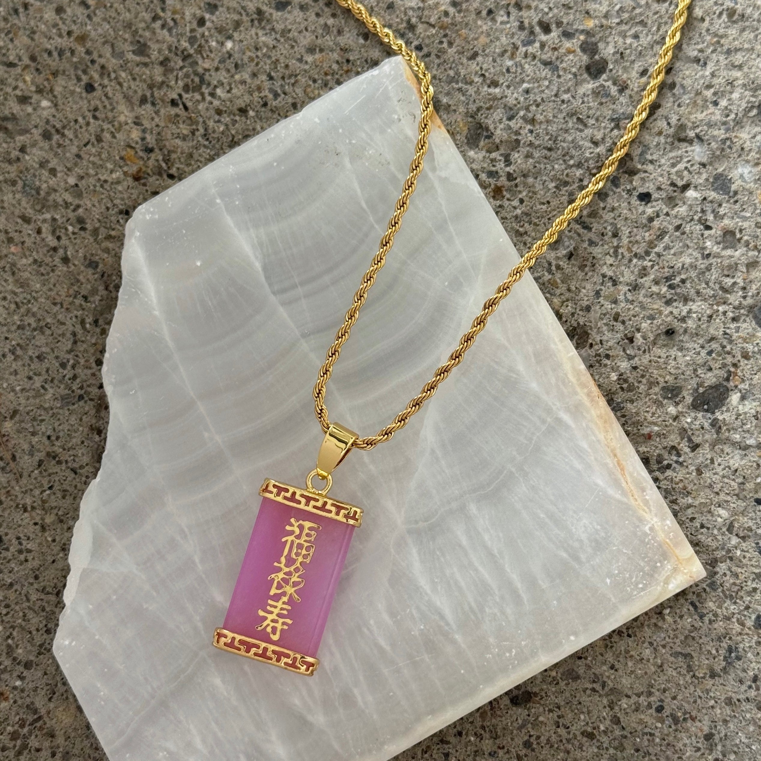 BLESSING FUCHSIA JADE necklace