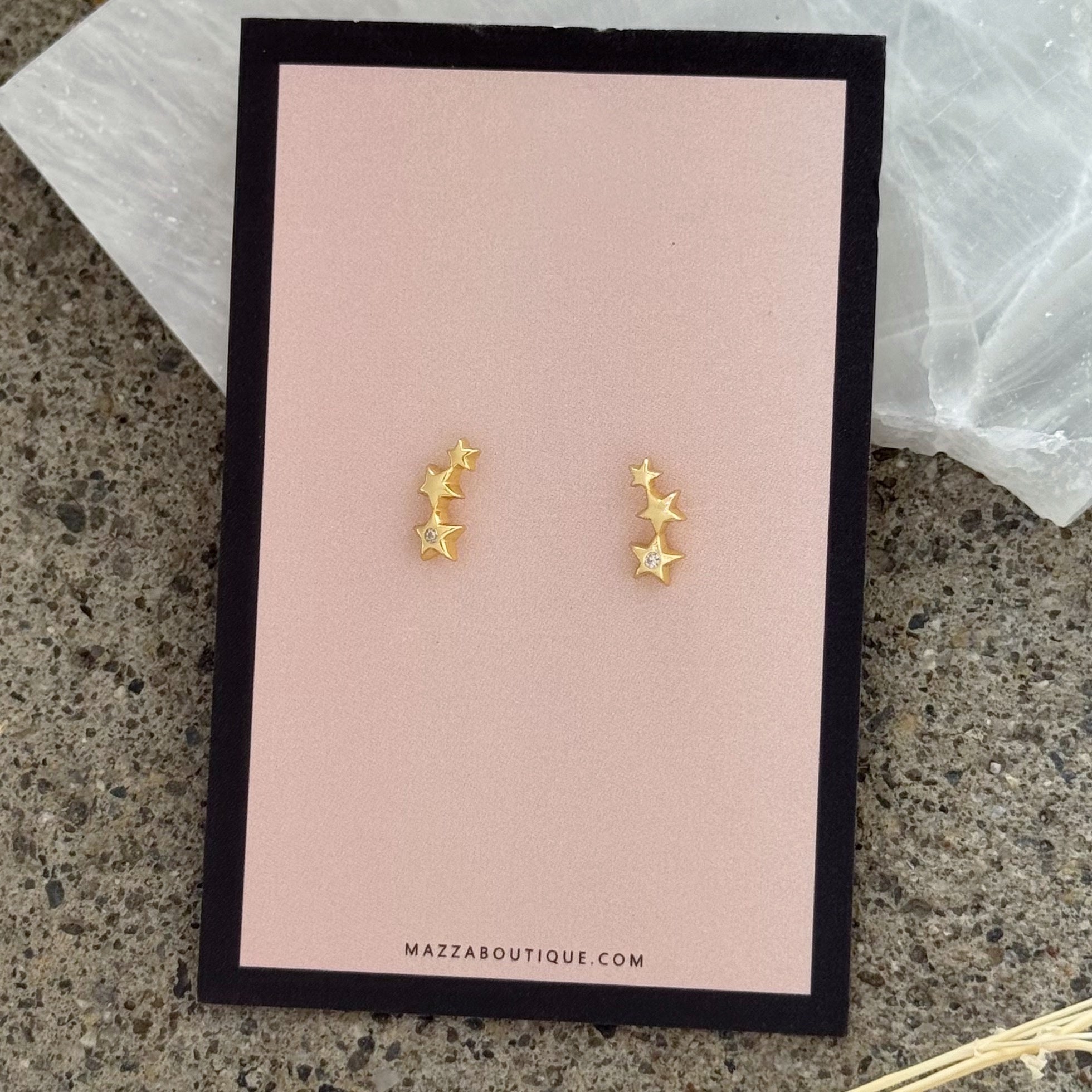 GOLD STAR CLUSTER STUD earrings