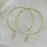 HAMSA HOOP earrings