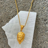 GOLD LION HEAD necklace