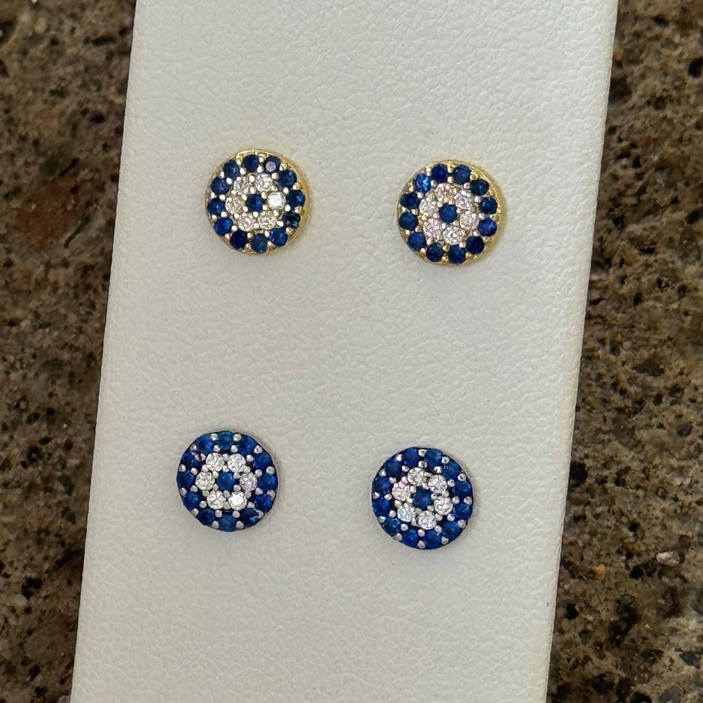 EVIL EYE CIRCLE STUD earrings