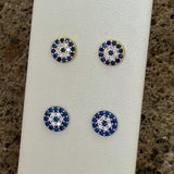 EVIL EYE CIRCLE STUD earrings