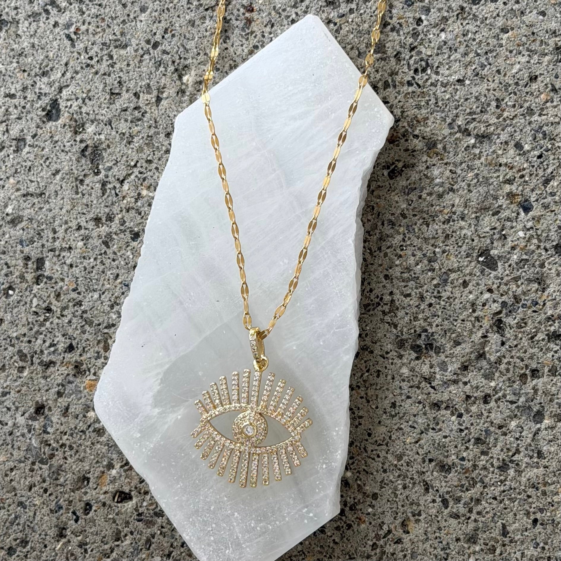 ILLUMINATED CRYSTAL EYE necklace