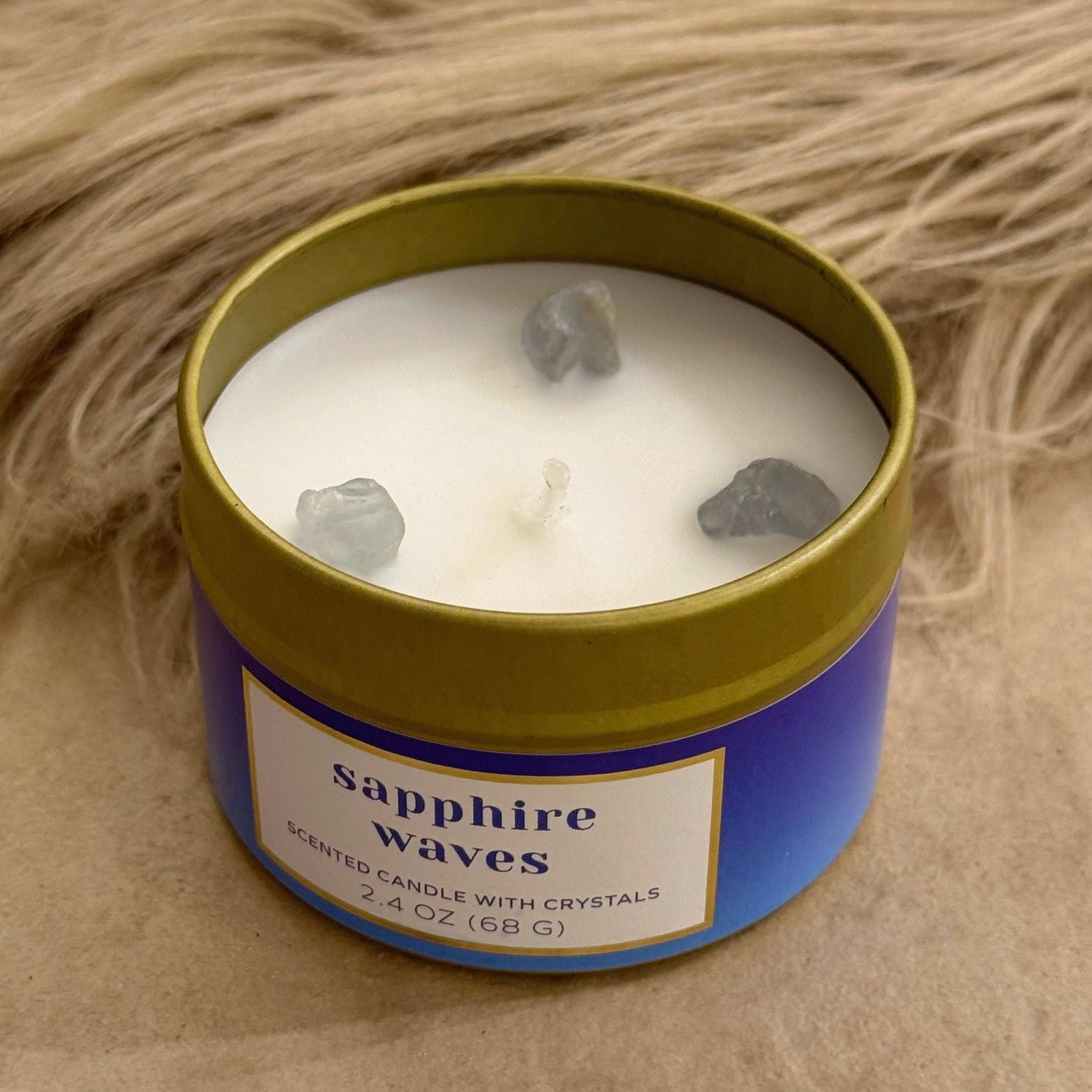 SAPPHIRE WAVES SCENTED CRYSTAL candle