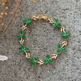 TRI OVAL GREEN JADE bracelet