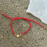 CRYSTAL STAR RED STRING bracelet