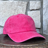 FUCHSIA GARMENT-DYED COTTON BASEBALL cap