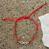 SILVER INFINITY RED STRING bracelet