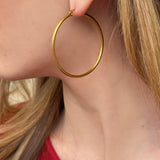 40MM GOLD THIN HOOP earrings