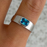 AQUAMARINE JEWEL SOLITAIRE ring