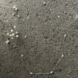SILVER CRYSTAL BEZEL BY THE YARD necklace