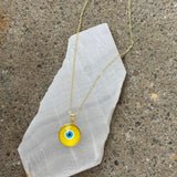 YELLOW EVIL EYE necklace