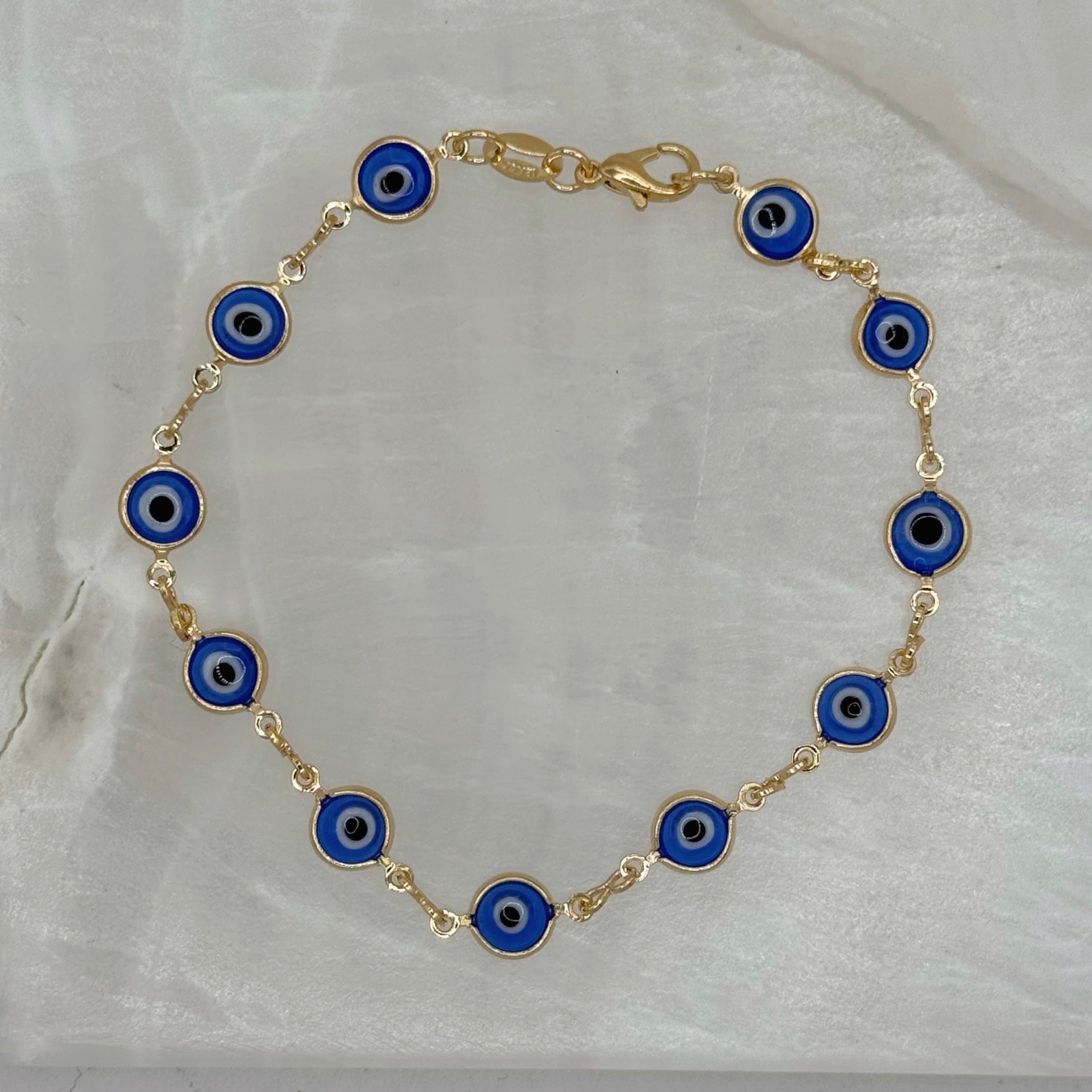GOLD DARK BLUE EVIL EYE bracelet