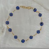 GOLD DARK BLUE EVIL EYE bracelet