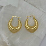 GOLD CELINE TAPERED HOOP earrings