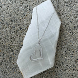 SILVER DOUBLE HEART necklace