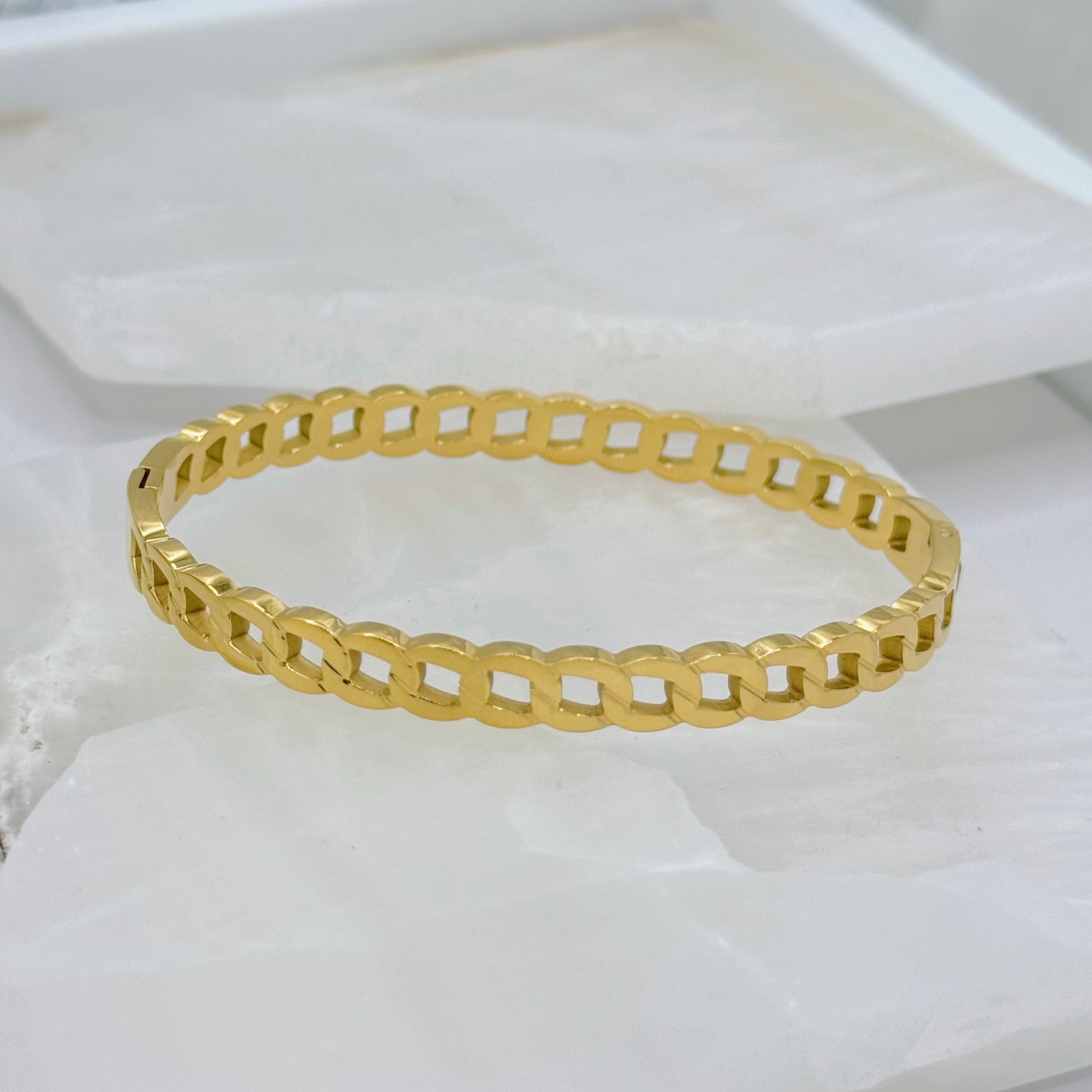 6MM GOLD CUBAN bangle