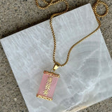BLESSING PINK JADE necklace