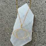LARGE CRYSTAL DAINTY EYE necklace