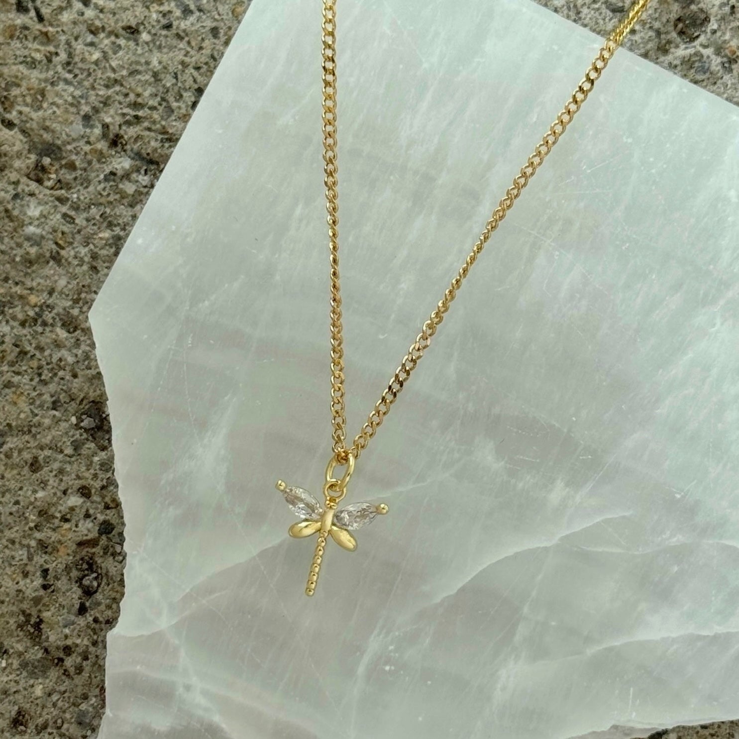 CRYSTAL DRAGONFLY SUPER MINI necklace