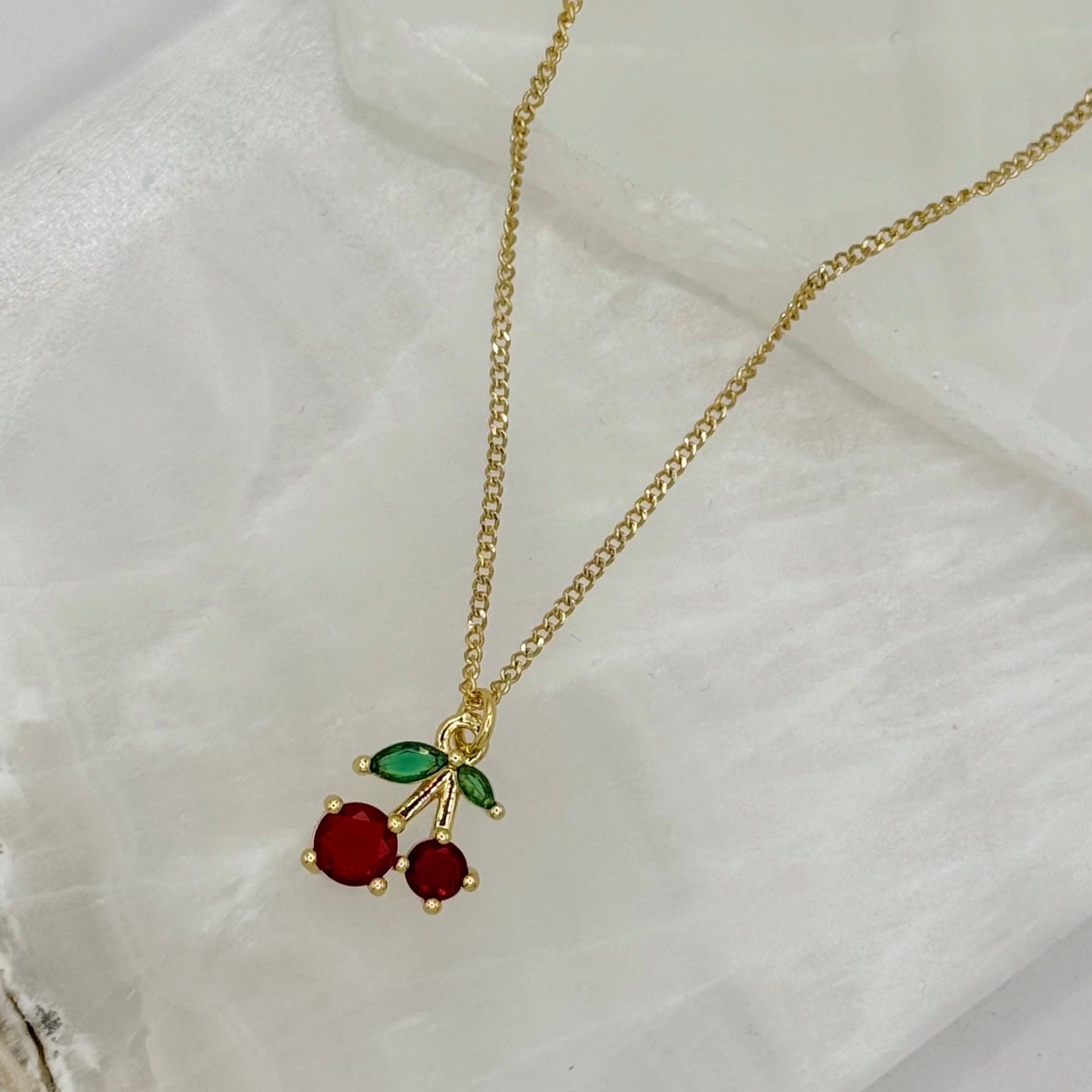 GOLD CHERRY necklace
