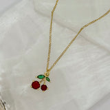 GOLD CHERRY necklace