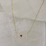 GOLD MOM PINK SAPPHIRE necklace