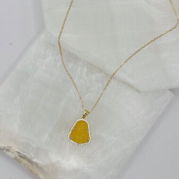 YELLOW BUDDHA SUPER MINI necklace