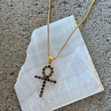 BLACK ANKH necklace