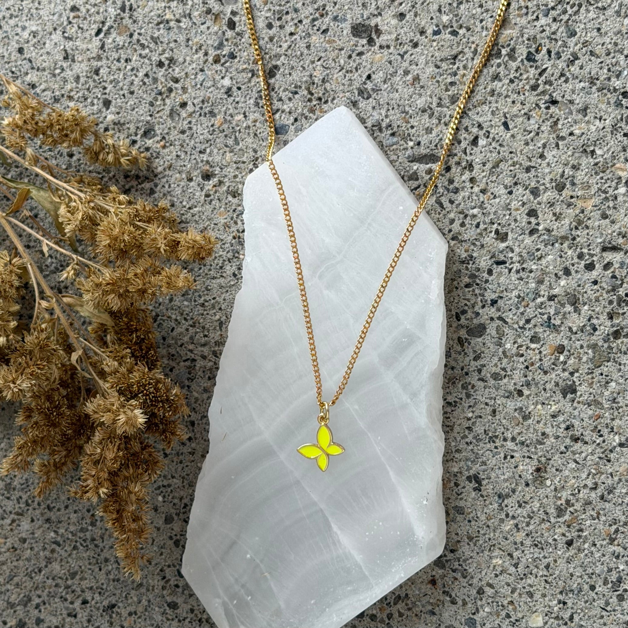 YELLOW BUTTERFLY SUPER MINI necklace