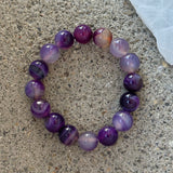 12MM AMETHYST BEADED bracelet