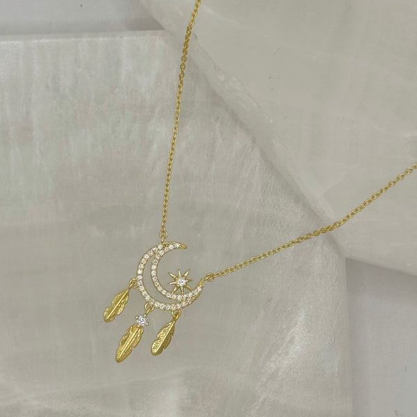 GOLD MOON CATCHER necklace