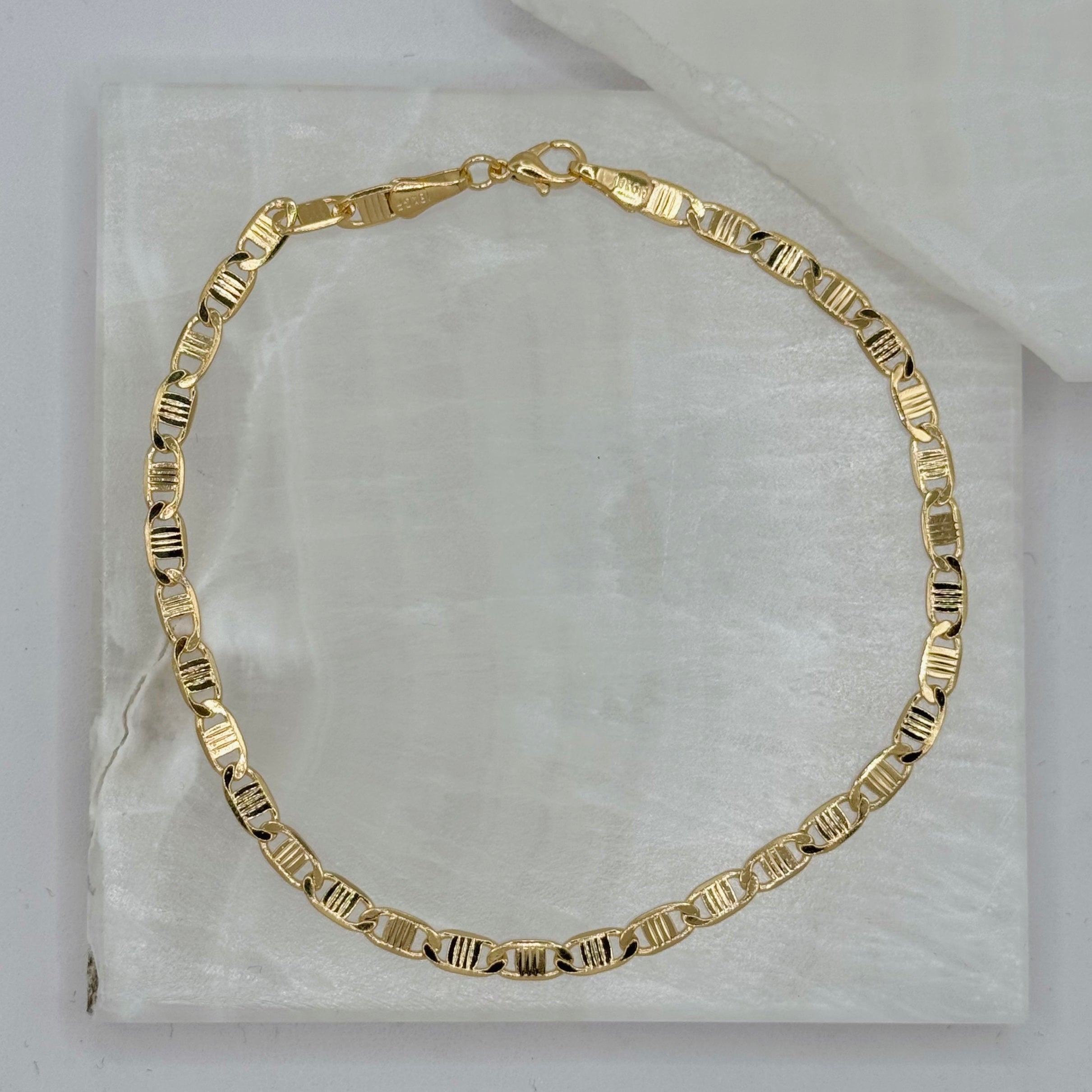 4MM DIAMOND CUT MARINER anklet