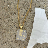 ELEPHANT WHITE JADE necklace