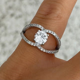 SILVER IRIS ring
