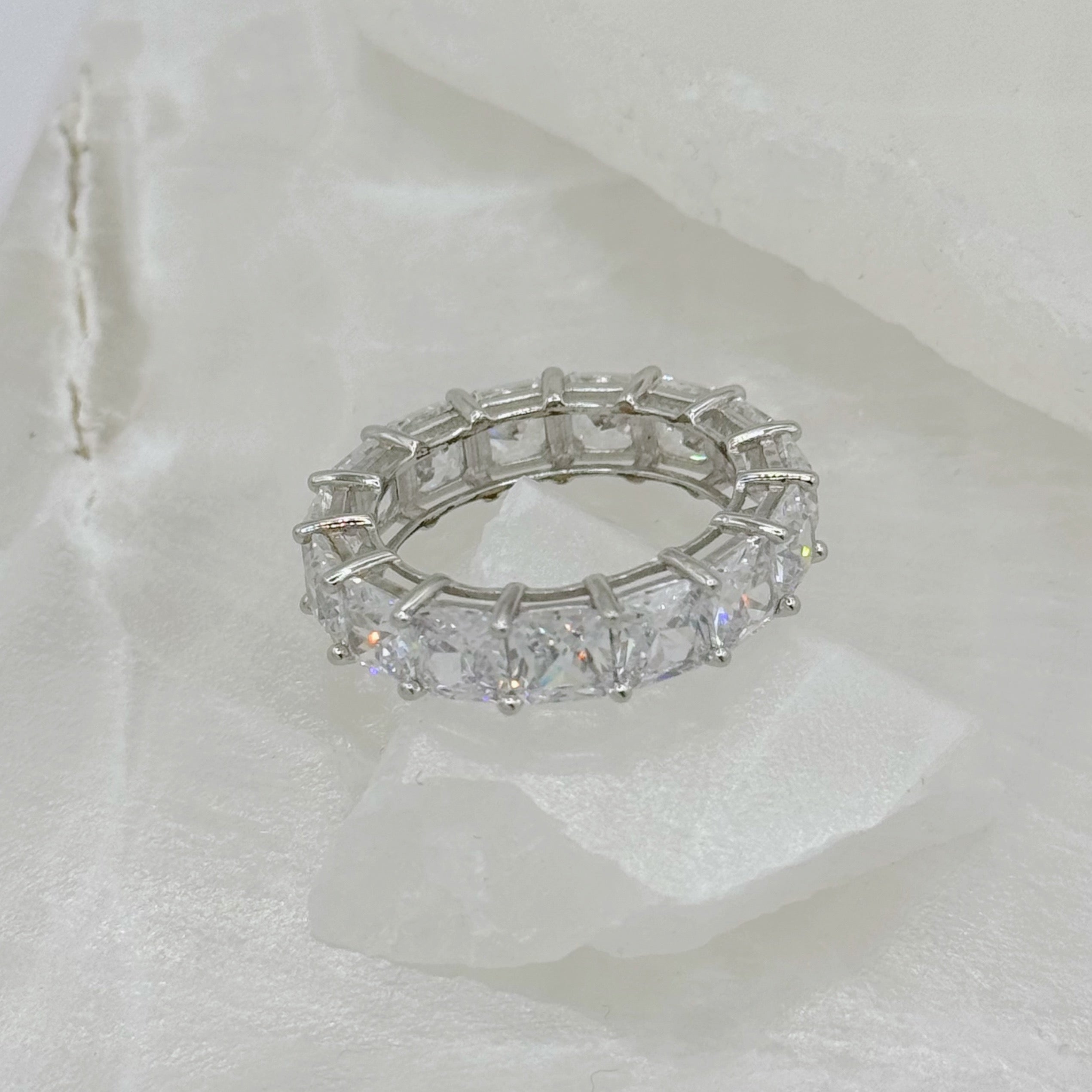 SILVER 5MM TALIA ring