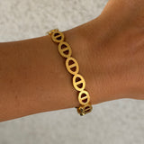 8MM GOLD SIMPLE MARINER bangle
