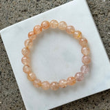 8MM DIAMOND CUT CITRINE BEADED bracelet