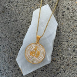 LARGE ALLAH CRYSTAL necklace