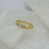 GOLD BAGUETTE TAPERED ring