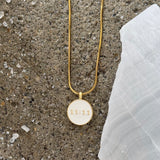 11:11 WISH WHITE ENAMEL necklace